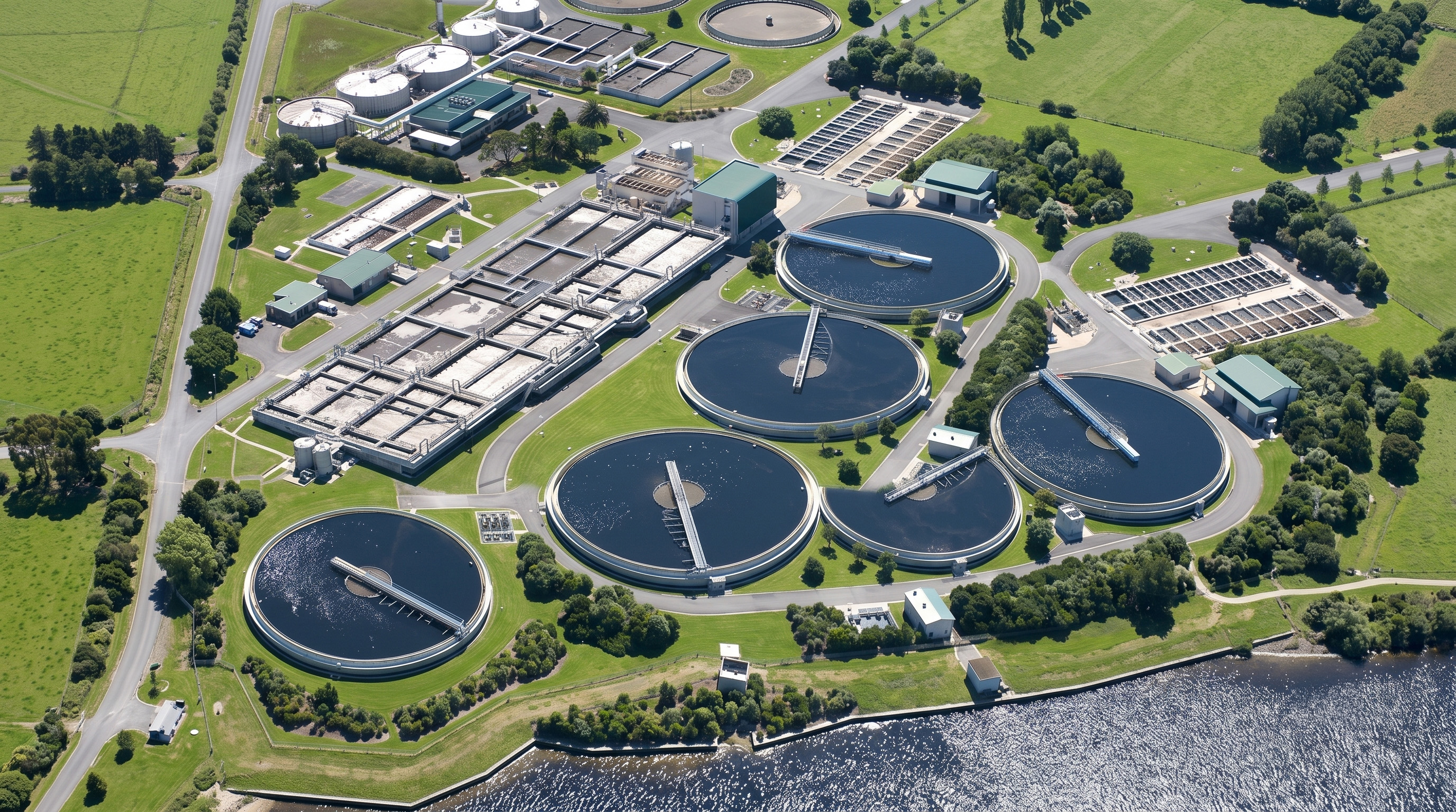 Water treatment infrastructure from the air